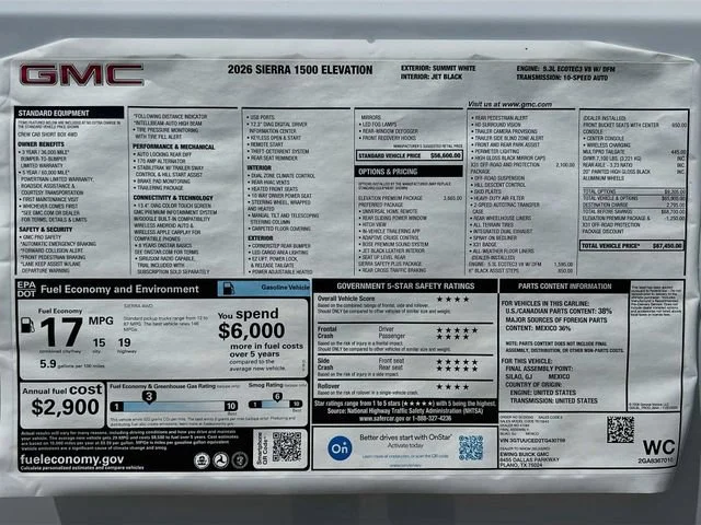 New 2026 Summit White GMC Elevation image 21