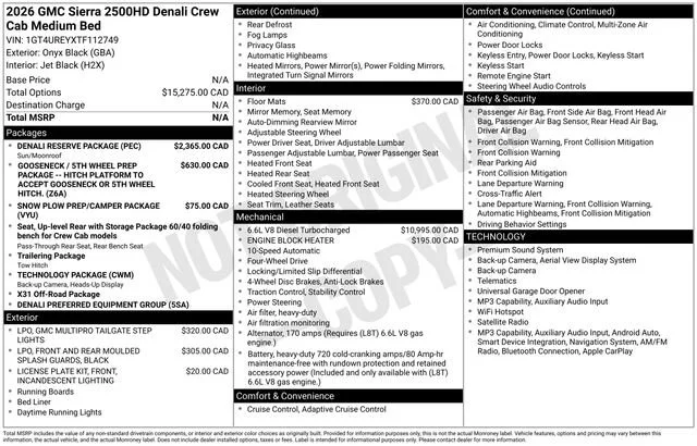 Certified Used 2026 Onyx Black GMC Denali image 41