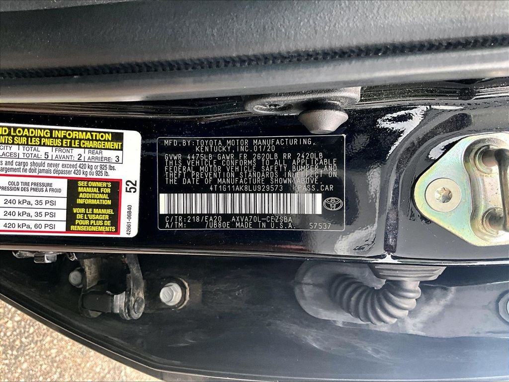 Used 2020 Black Toyota SE image 9