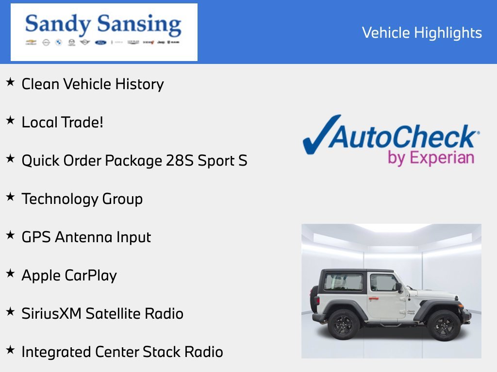 Used 2019 White Jeep Sport S image 8