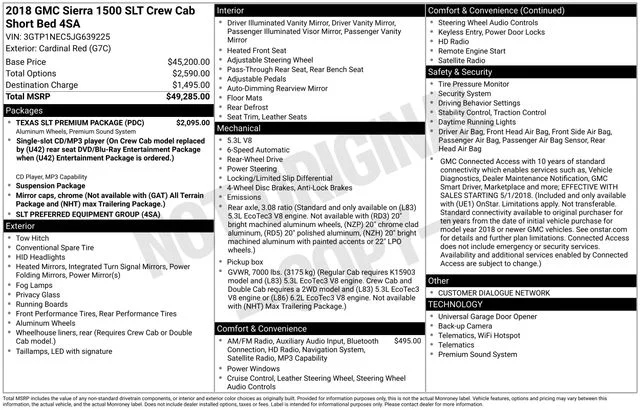 2018 GMC Sierra 2WD Crew Cab Short Box SLT's photo