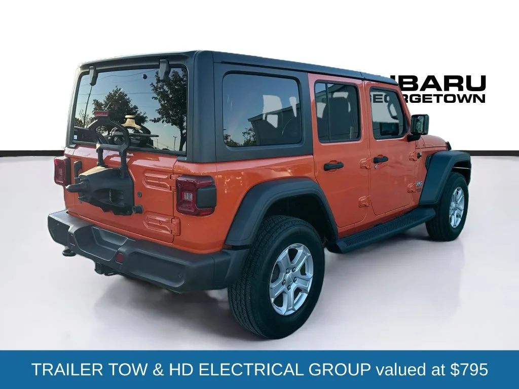 Used 2018 Orange Jeep Unlimited Sport S image 8