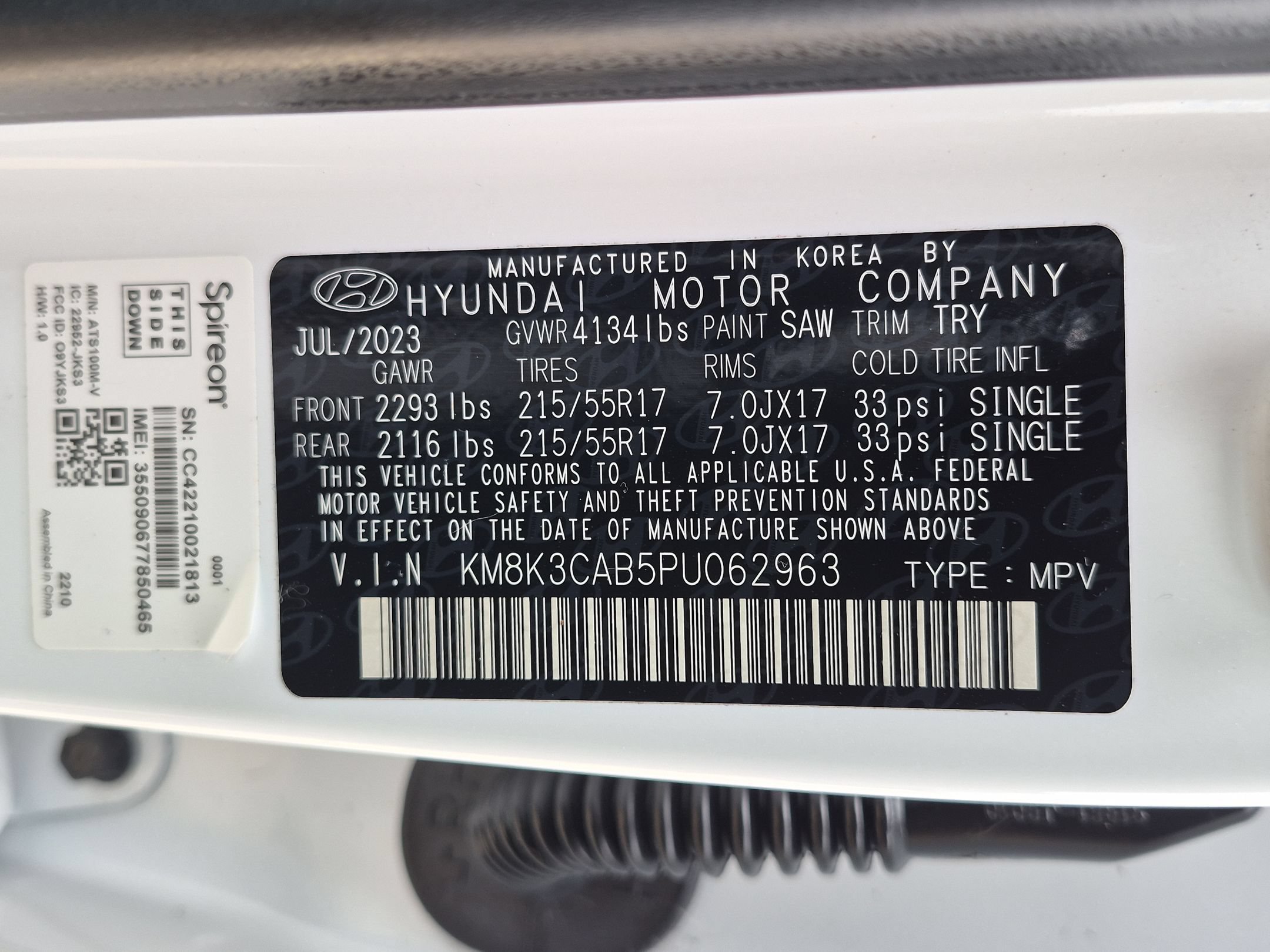 Used 2023 Lunar White Hyundai SEL AWD image 35