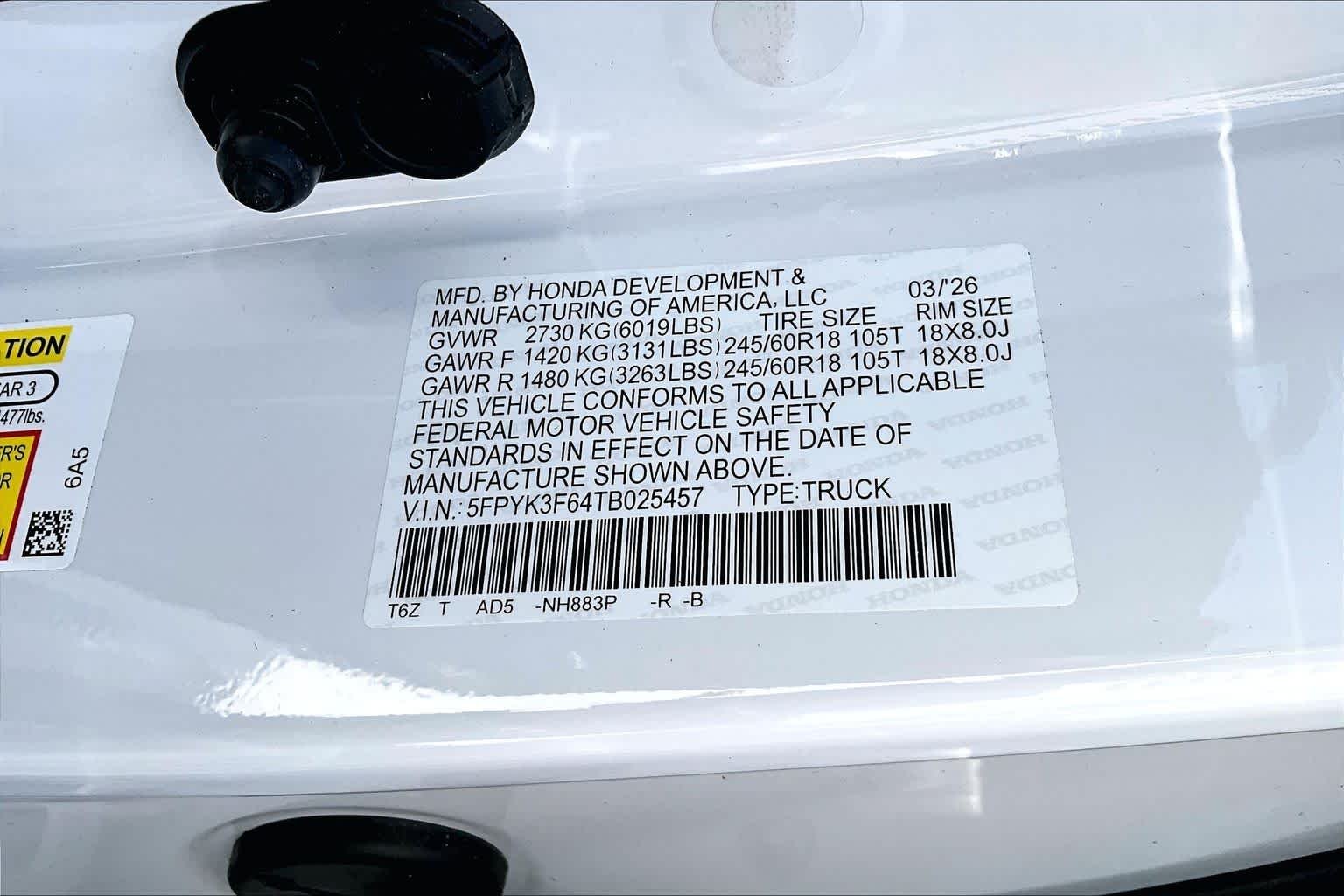 New 2026 Platinum White Pearl Honda TrailSport image 21