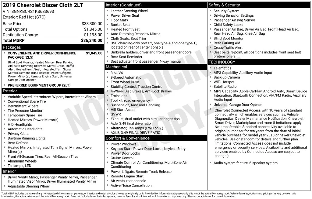 Certified Used 2019 Red Chevrolet Base image 38