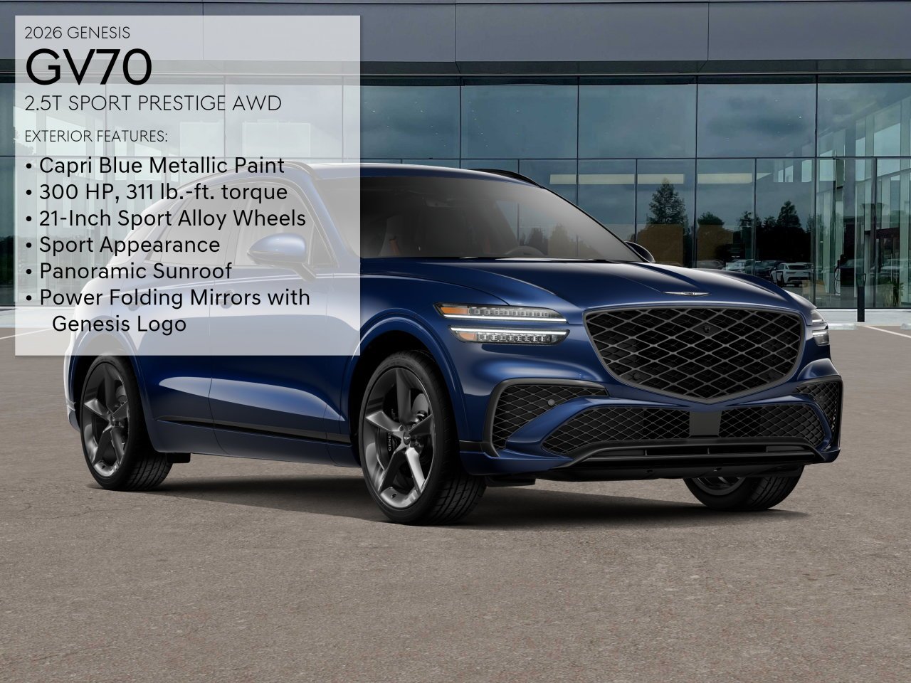 New 2026 Blue Genesis 2.5T SPORT PRESTIGE image 3