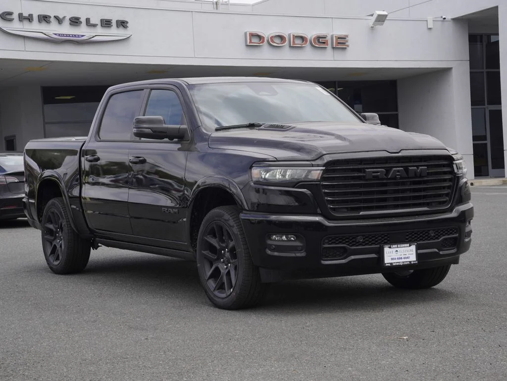 New 2026 Diamond Black Crystal Pearl-Coat Exterior Paint RAM Laramie image 1