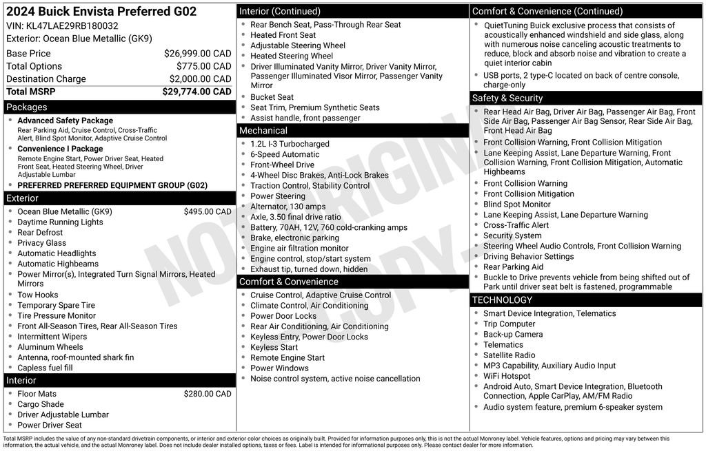 Certified Used 2024 Blue Buick Preferred image 27