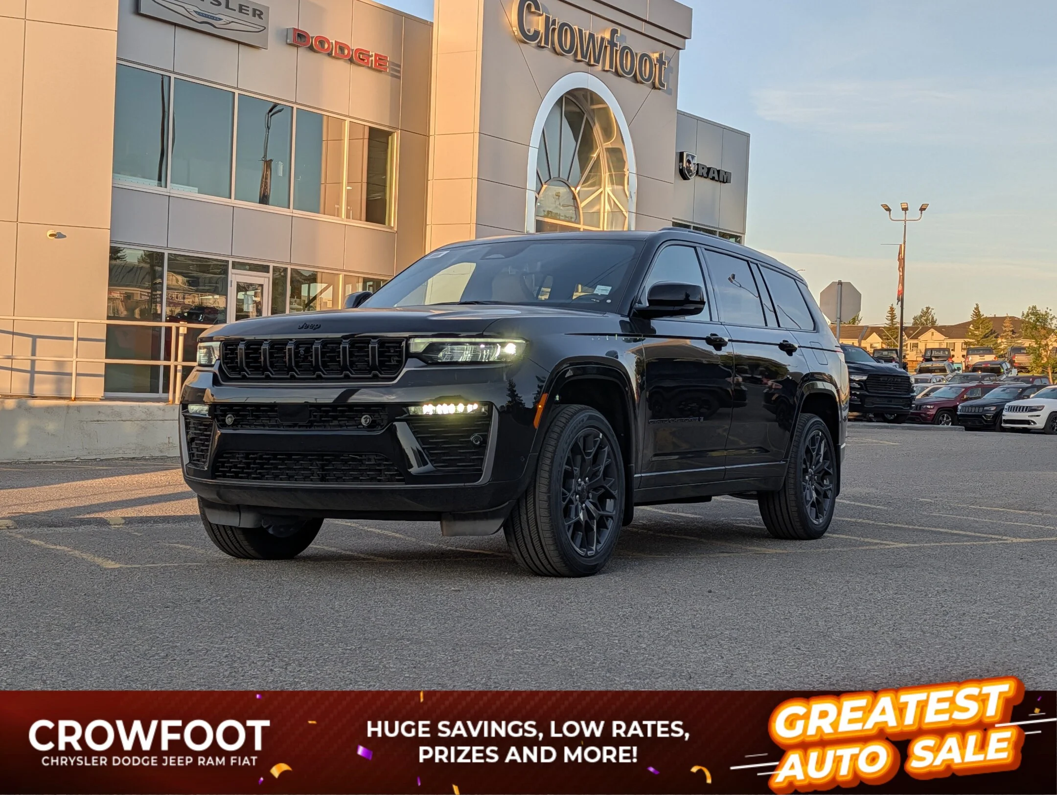New 2026 Black Jeep Summit - - Palermo Leather - Massage Seats - Head-Up Display - CommandView Pano Sunroof & More! image 1