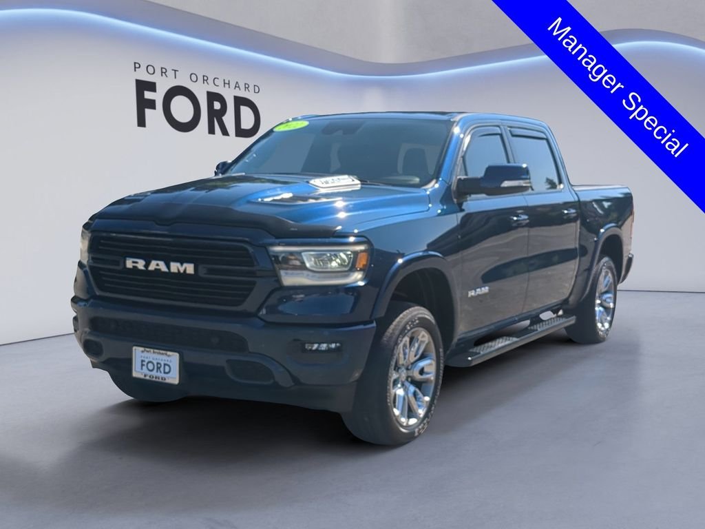 Used 2022 Patriot Blue Pearlcoat Ram Laramie image 1