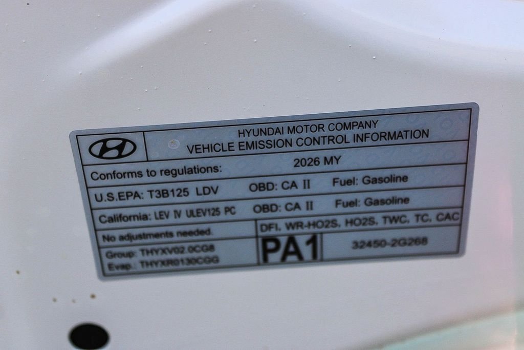 New 2026 White Hyundai Base image 28