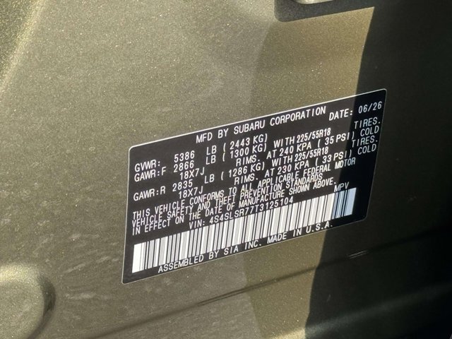 New 2026 AUTUMN GREEN METALLIC Subaru Limited Hybrid image 18