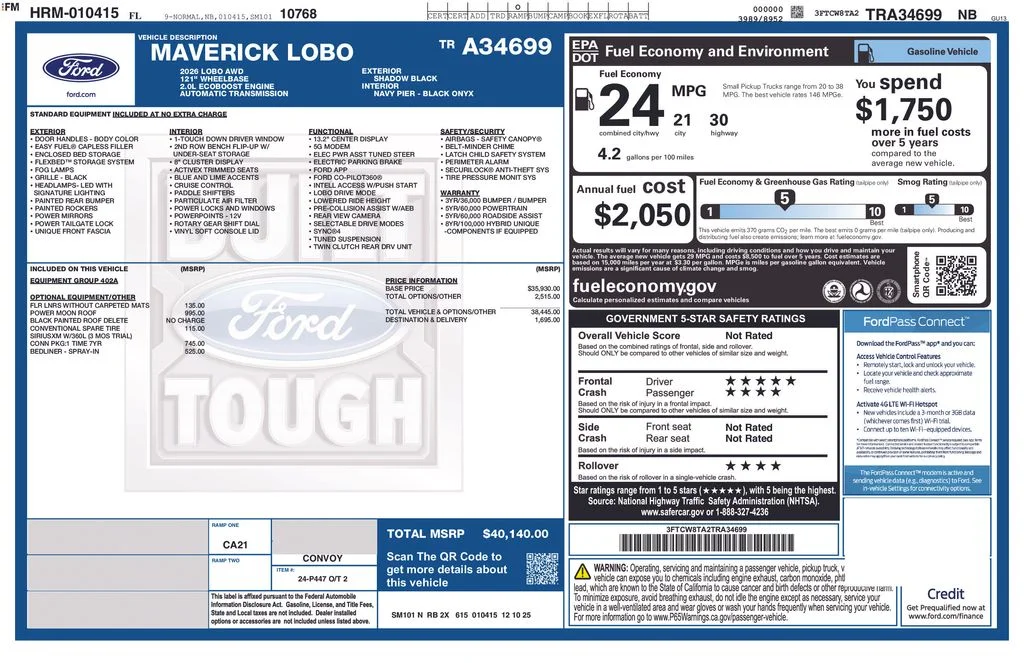New 2026 Shadow Black Ford Lobo Standard image 6