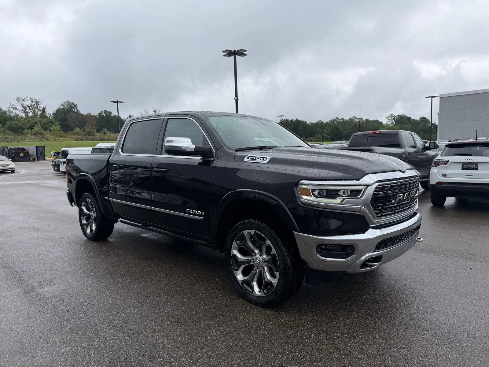 Used 2024 Diamond Black Crystal Pearlcoat Ram Limited image 3