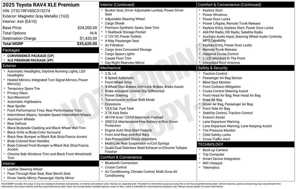Used 2025 Gray Toyota XLE Premium image 12