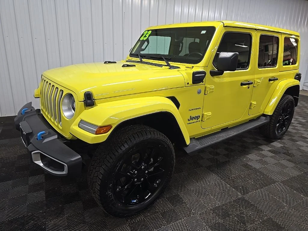 Used 2023 Yellow Jeep Sahara 4xe image 8