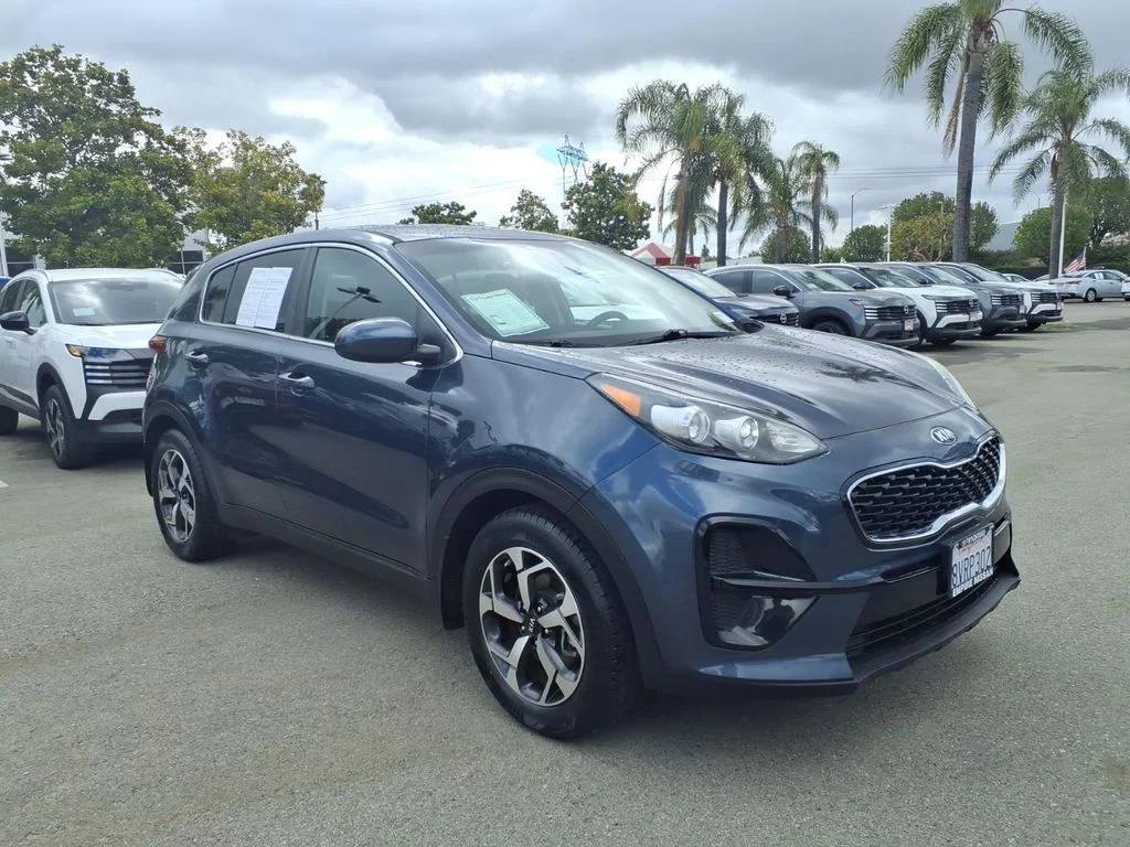 Used 2021 Blue Kia LX image 4