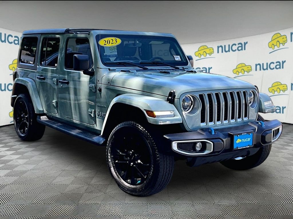 Used 2023 Gray Jeep Sahara 4xe image 1