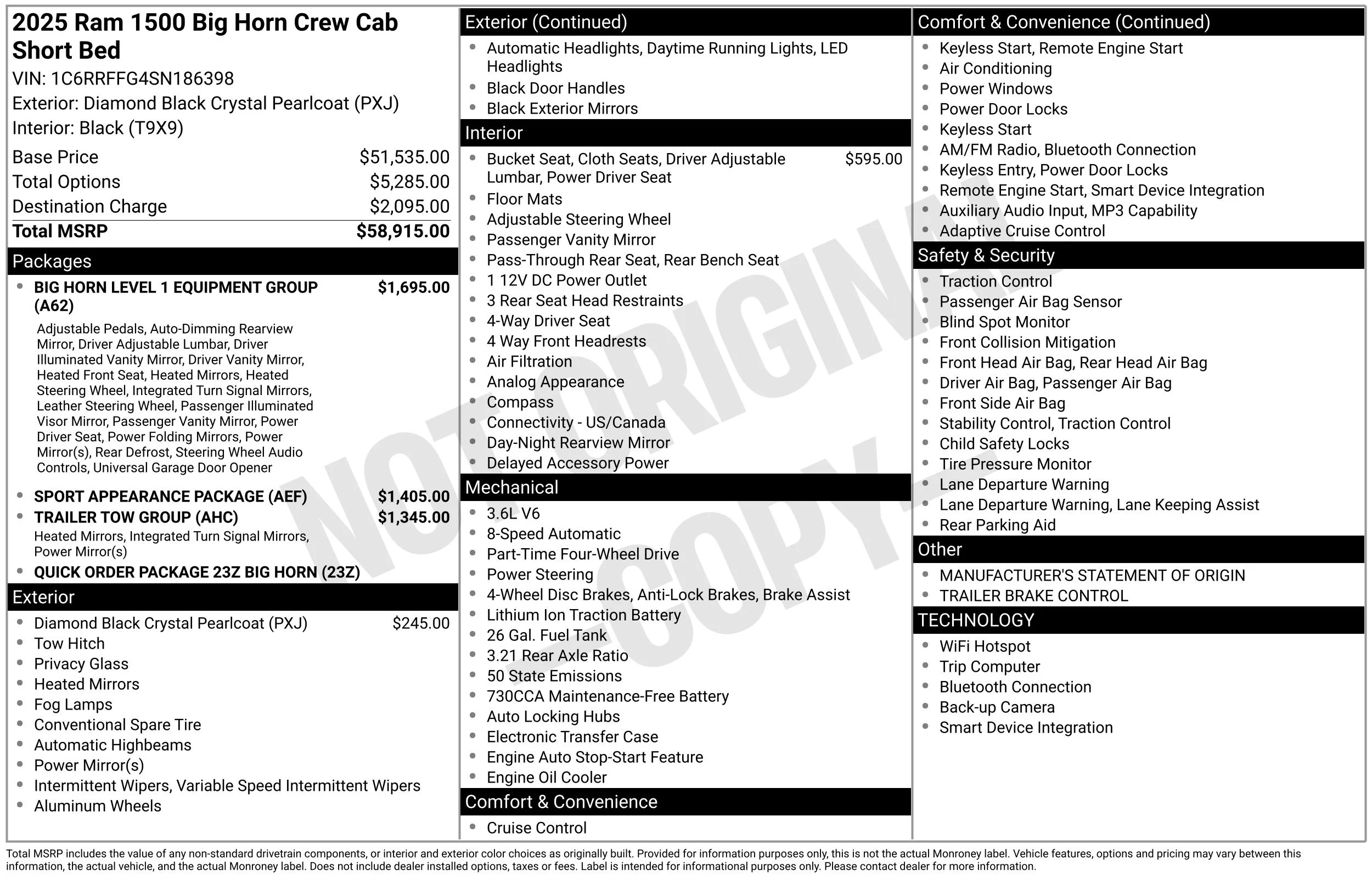 2025 RAM Ram 1500 Pickup Big Horn/Lone Star - Photo 39