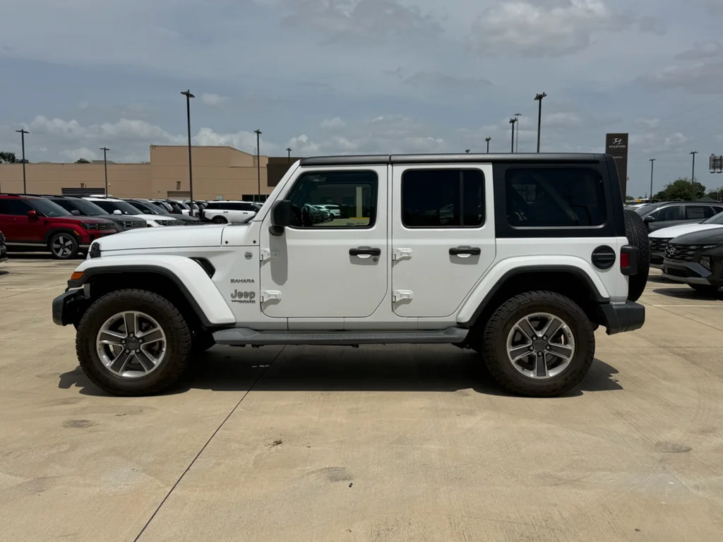 Used 2020 Bright White Clearcoat Jeep Sahara image 2
