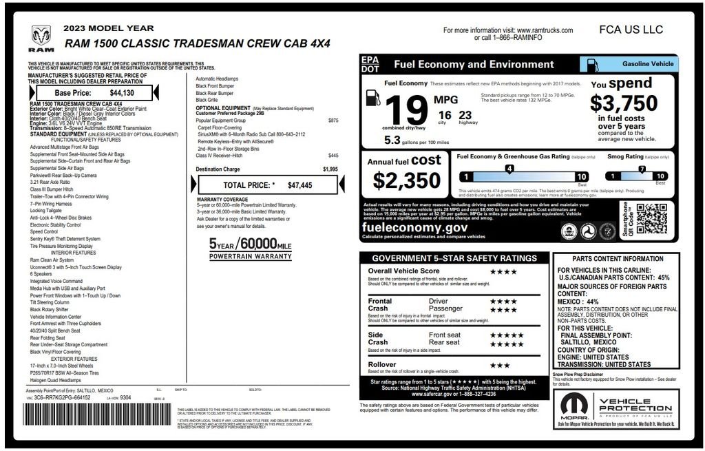 Certified Used 2023 White Ram Tradesman image 4