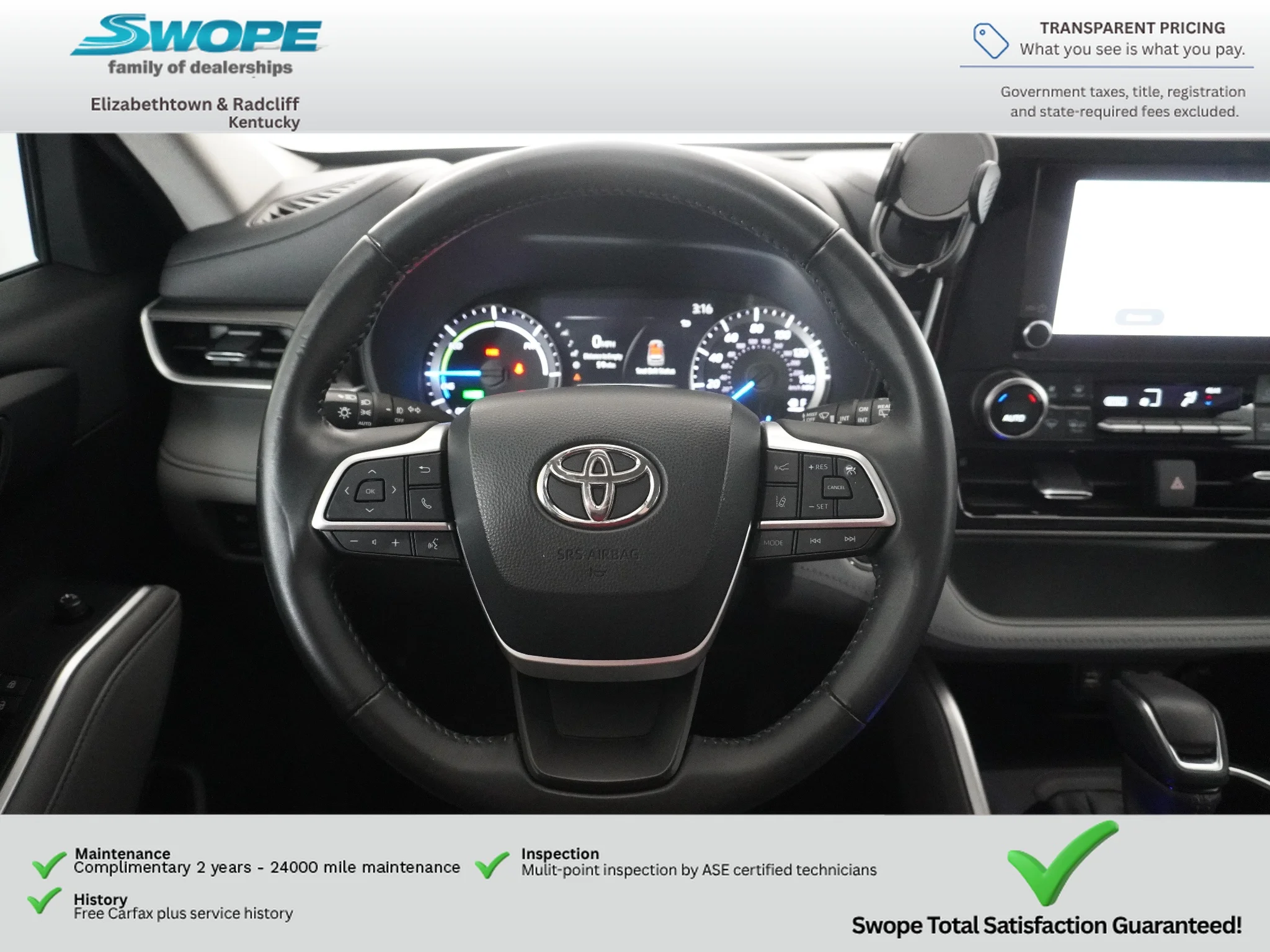 Used 2023 Midnight Black Metallic Toyota Hybrid LE image 17