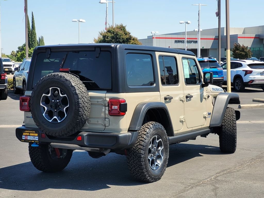 Used 2022 Beige Jeep Unlimited Rubicon 4xe image 4