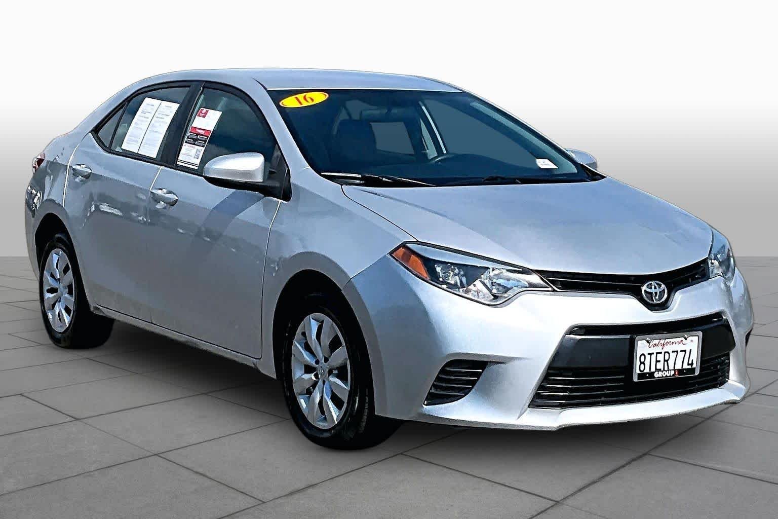 Used 2016 Toyota Corolla LE with VIN 5YFBURHE7GP447345 for sale in Folsom, CA