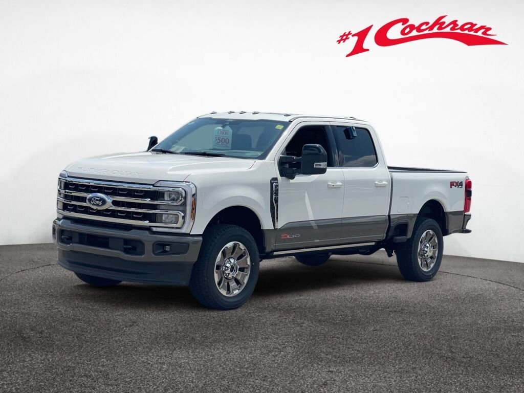 New 2026 Star White Metallic Tri-Coat/Marsh Gray Ford King Ranch image 3