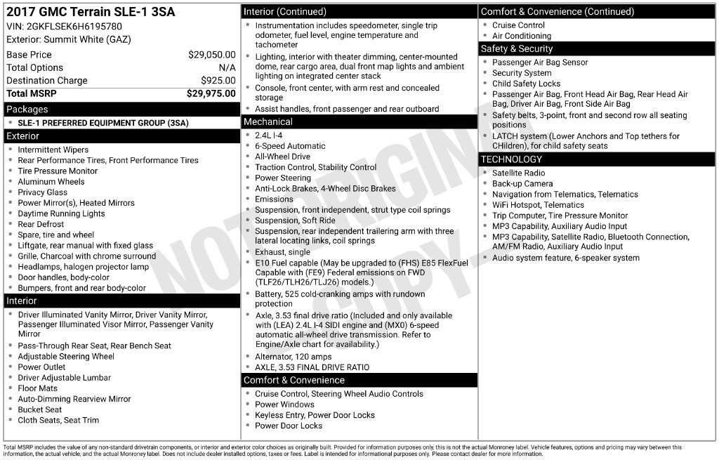 Used 2017 SUMMIT WHITE GMC SLE image 9