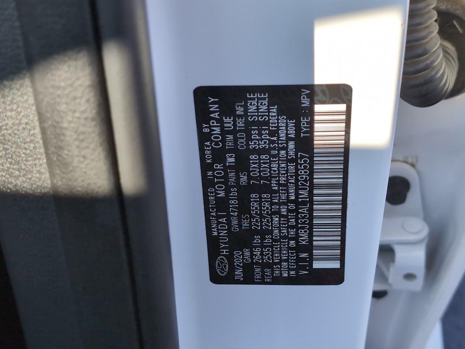 Used 2021 White Cream Hyundai SEL image 13