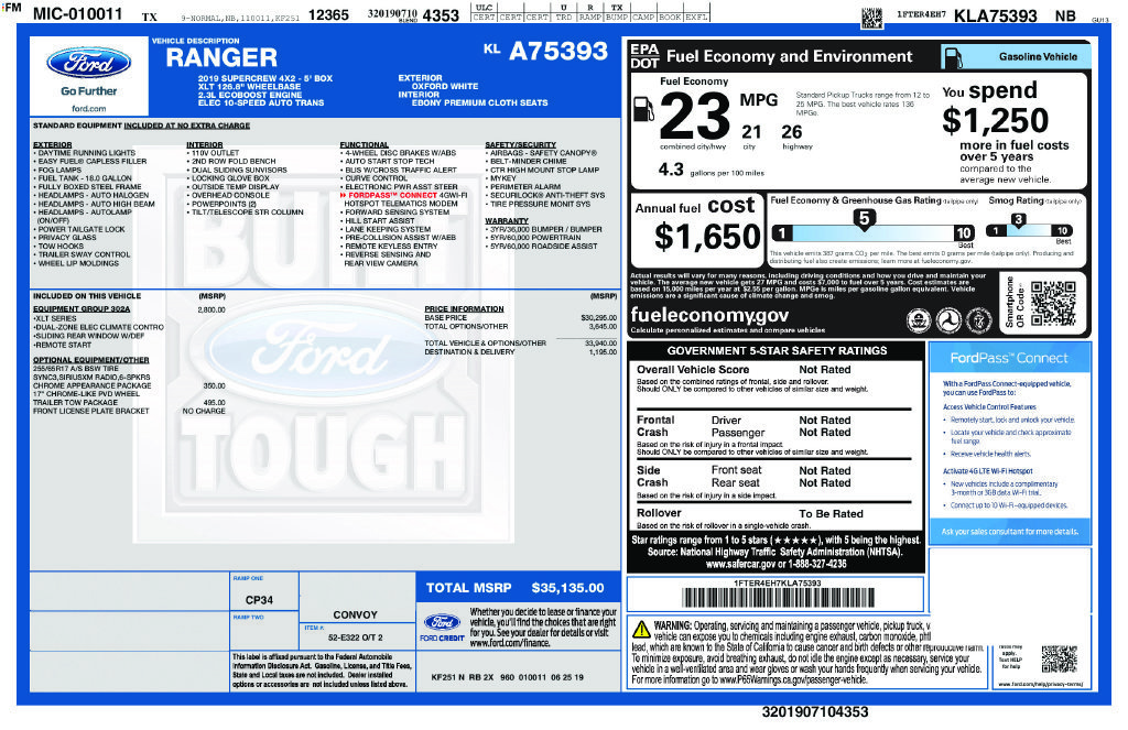 Used 2019 White Ford XLT image 2