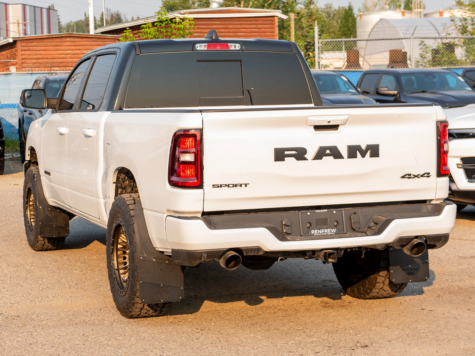 New 2026 White RAM Sport* 4x4 Crew Cab, 3.5 Inch Lift, 35 Inch Tires, Fuel Wheels image 3
