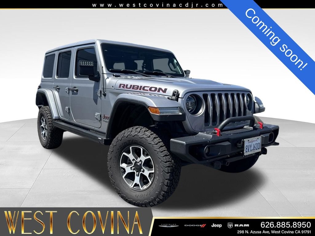 Used 2021 Silver Jeep Unlimited Rubicon image 1