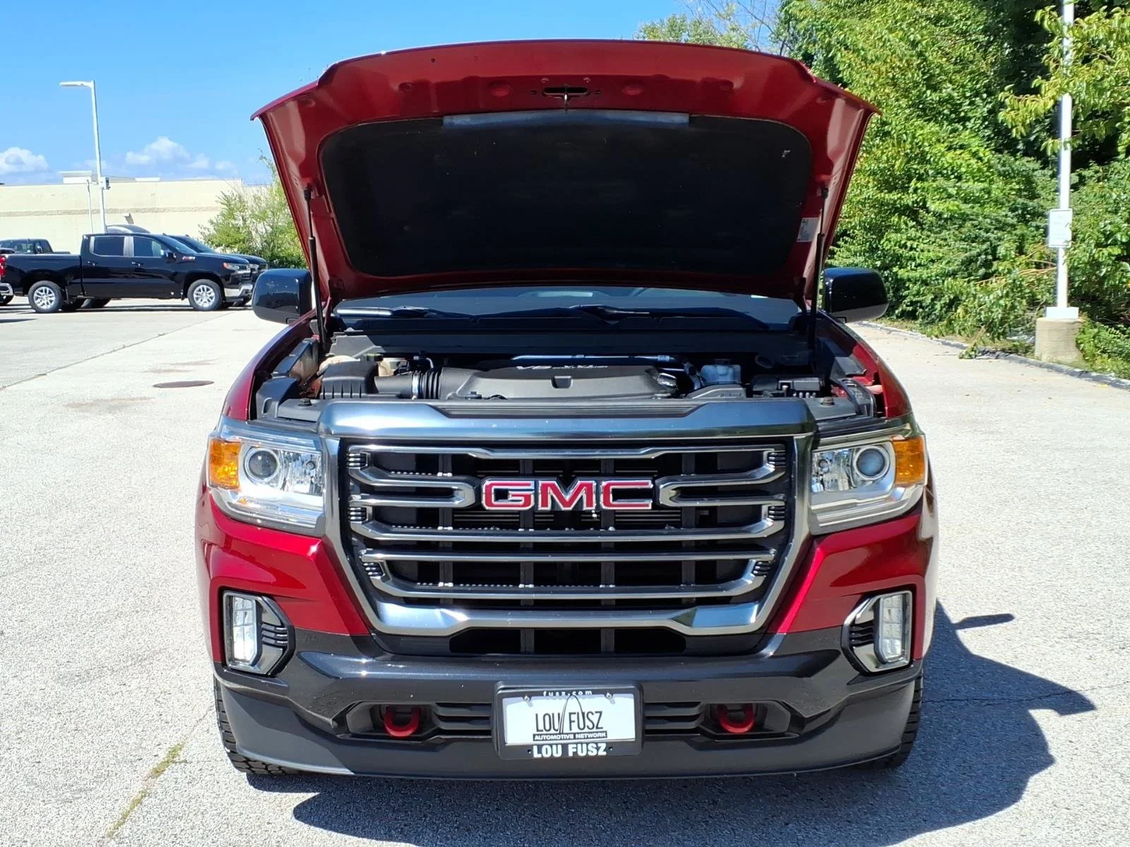 Used 2021 Cayenne Red Tintcoat GMC 4WD AT4 with Leather image 32