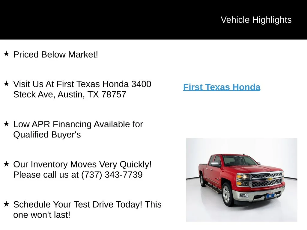 Used 2014 Victory Red Chevrolet LTZ image 10