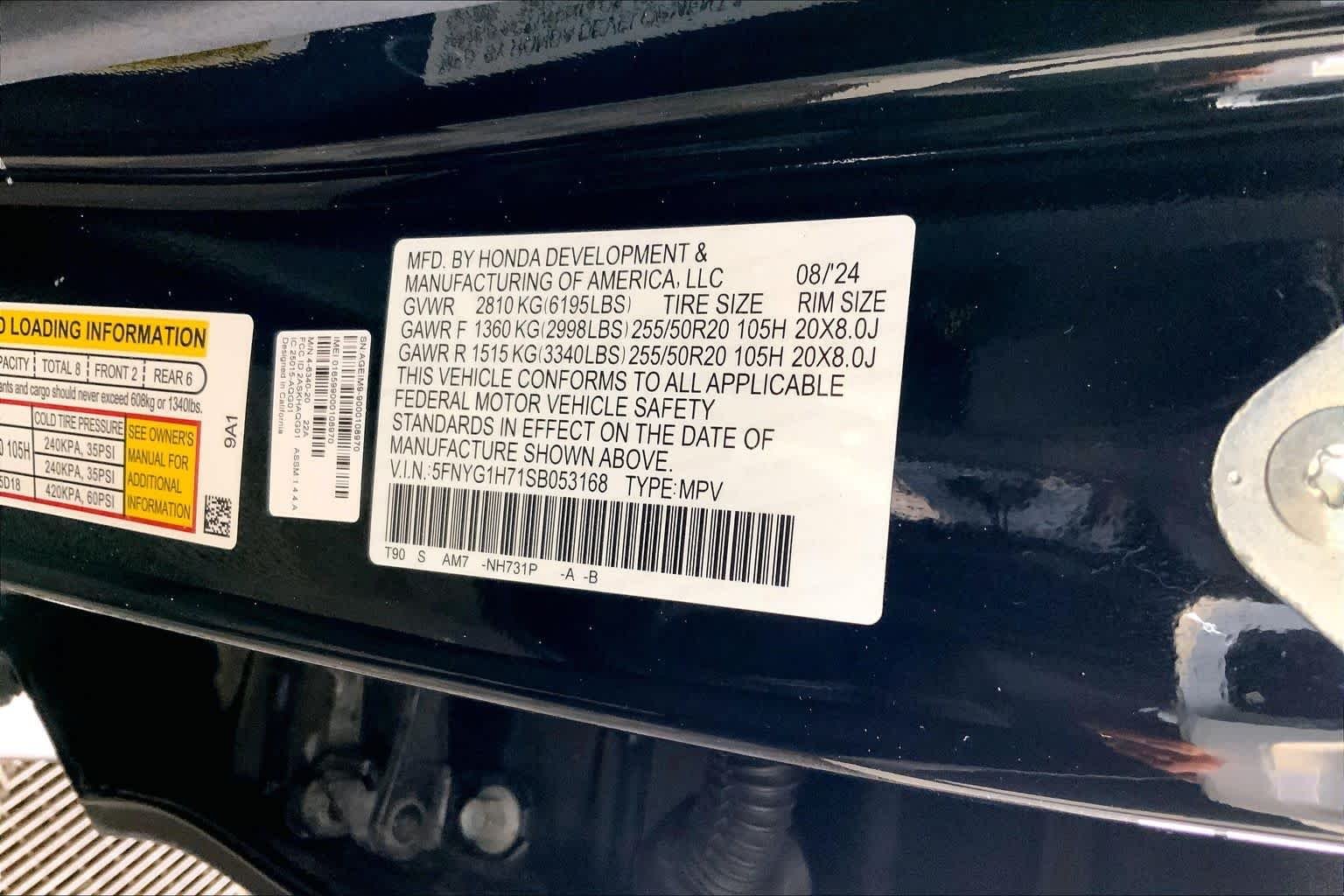 Used 2025 Crystal Black Pearl Honda Touring image 34
