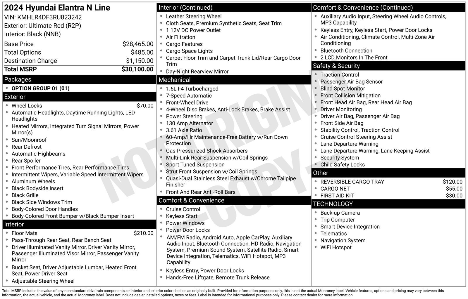 Used 2024 Ultimate Red Hyundai N Line image 1