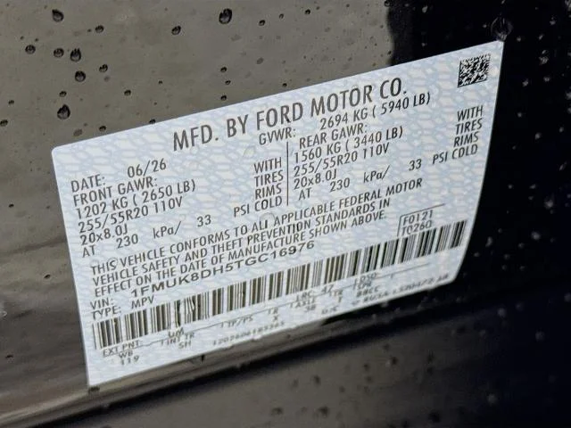 New 2026 Agate Black Metallic Ford Active image 66