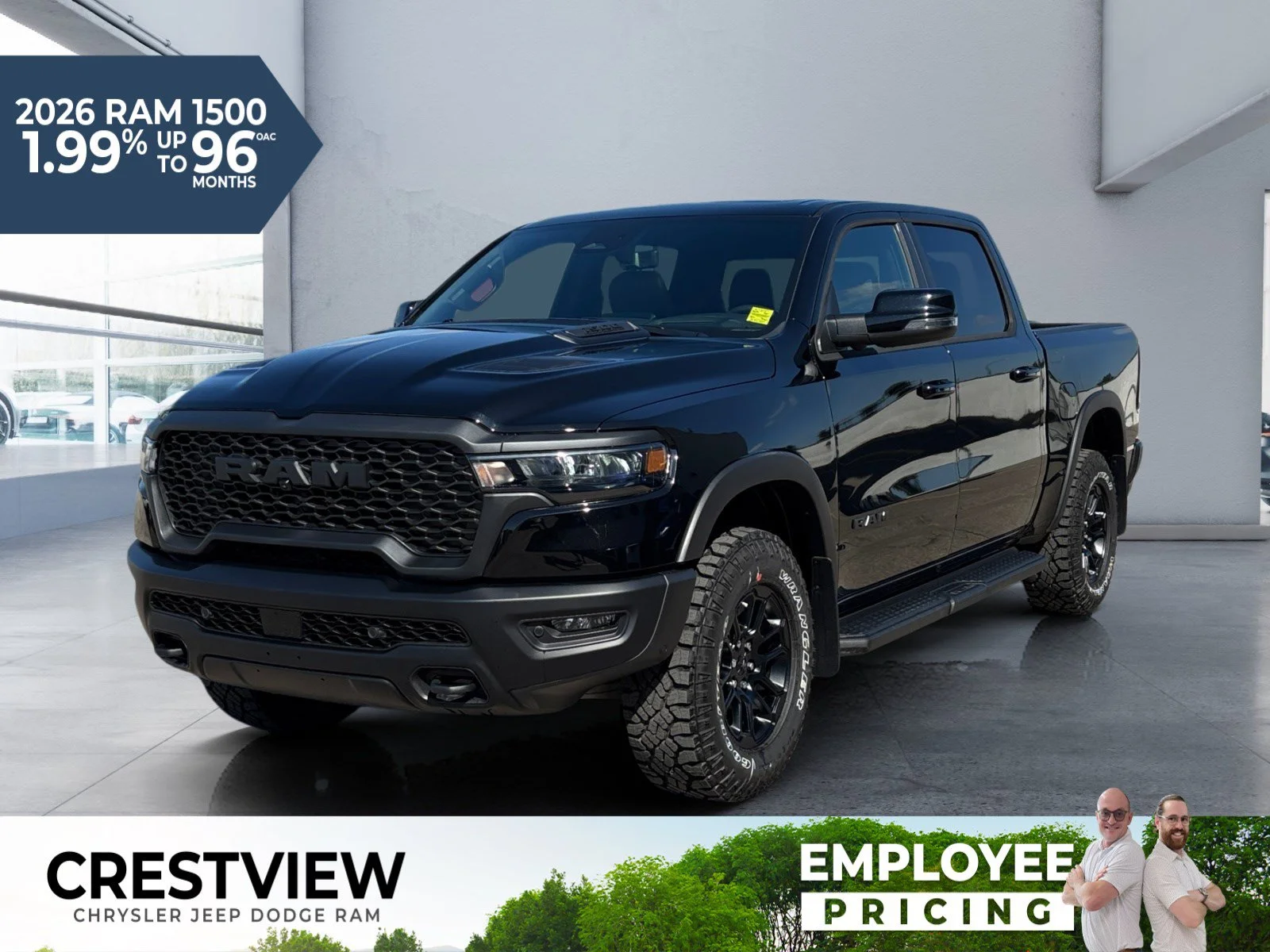 New 2026 Diamond Black Crystal Pearl Ram Rebel image 1