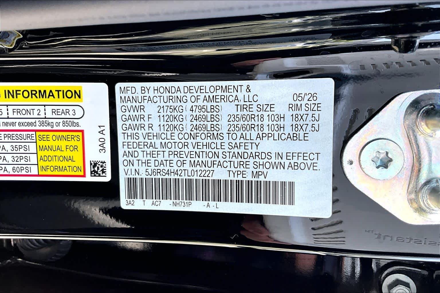 Used 2026 Crystal Black Pearl Honda EX image 32