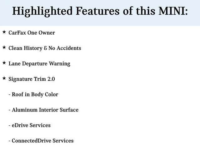 Used 2023 MINI Hardtop 2 Door SE with VIN WMW13DJ04P2T31239 for sale in East Rochester, NY