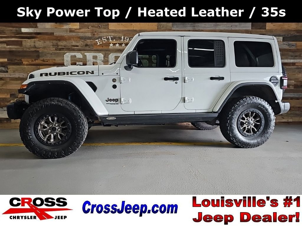 Used 2021 Bright White Clearcoat Jeep Unlimited Rubicon 392 image 1