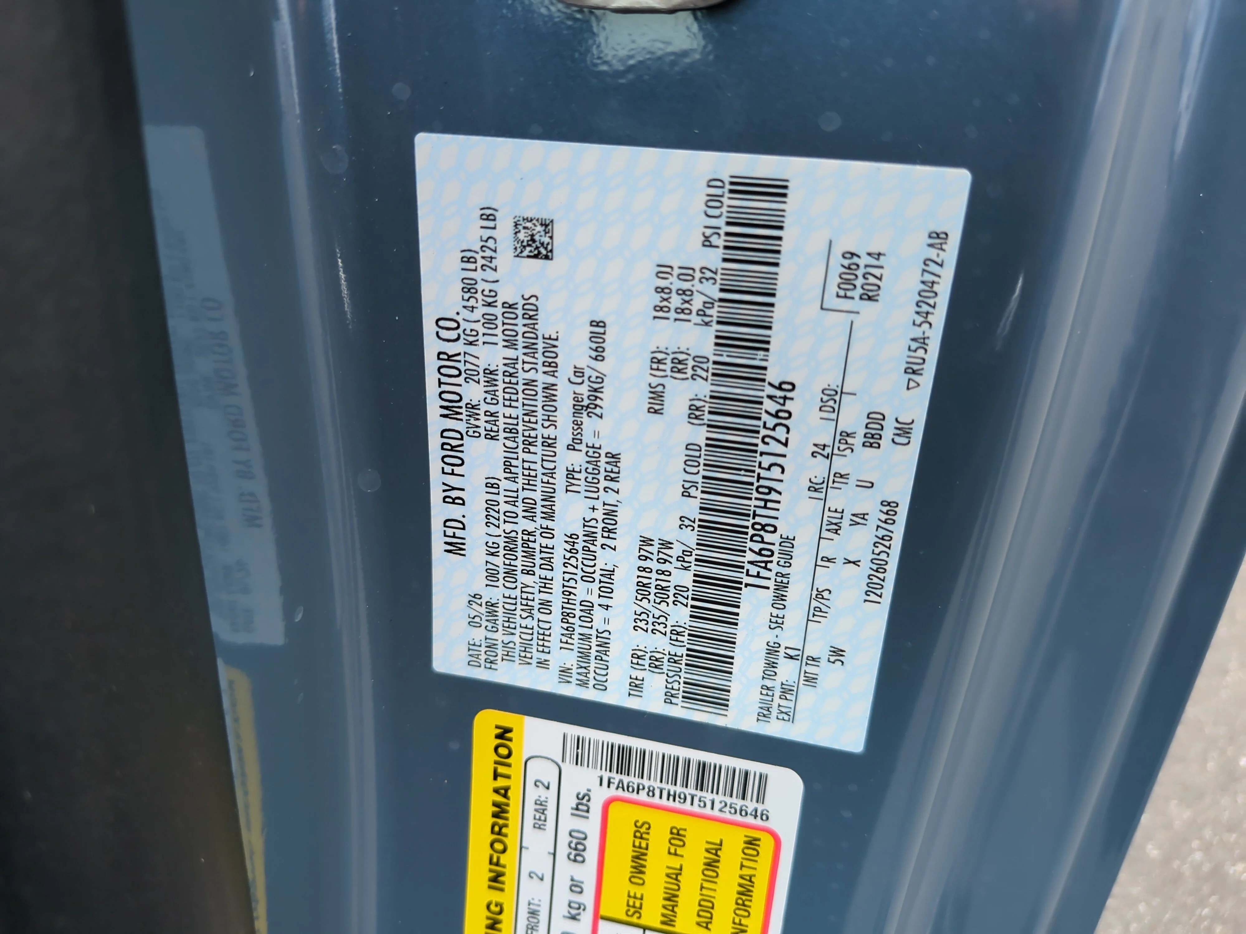 New 2026 Vapor Blue Metallic Ford EcoBoost® Premium Fastback image 34