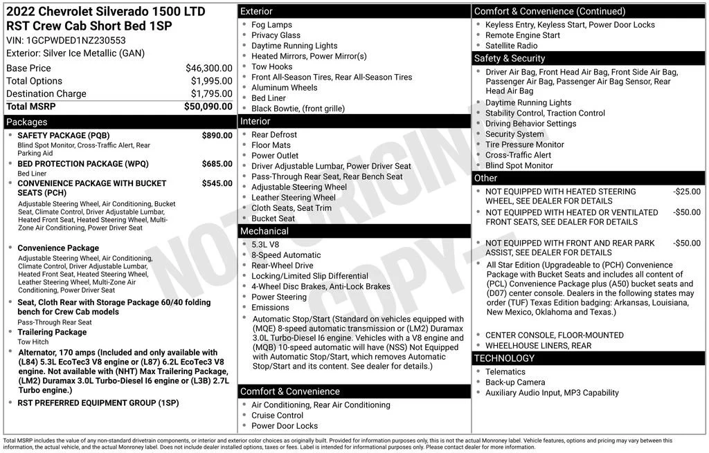Used 2022 Silver Ice Metallic Chevrolet RST image 10