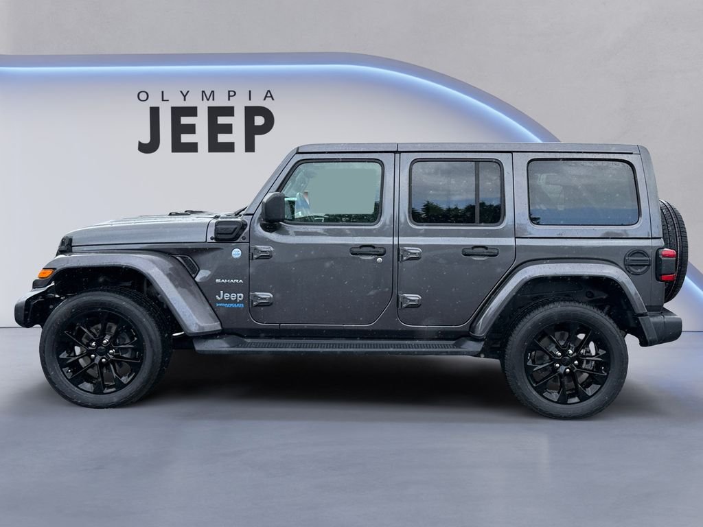 Used 2021 Gray Jeep Unlimited Sahara 4xe image 2