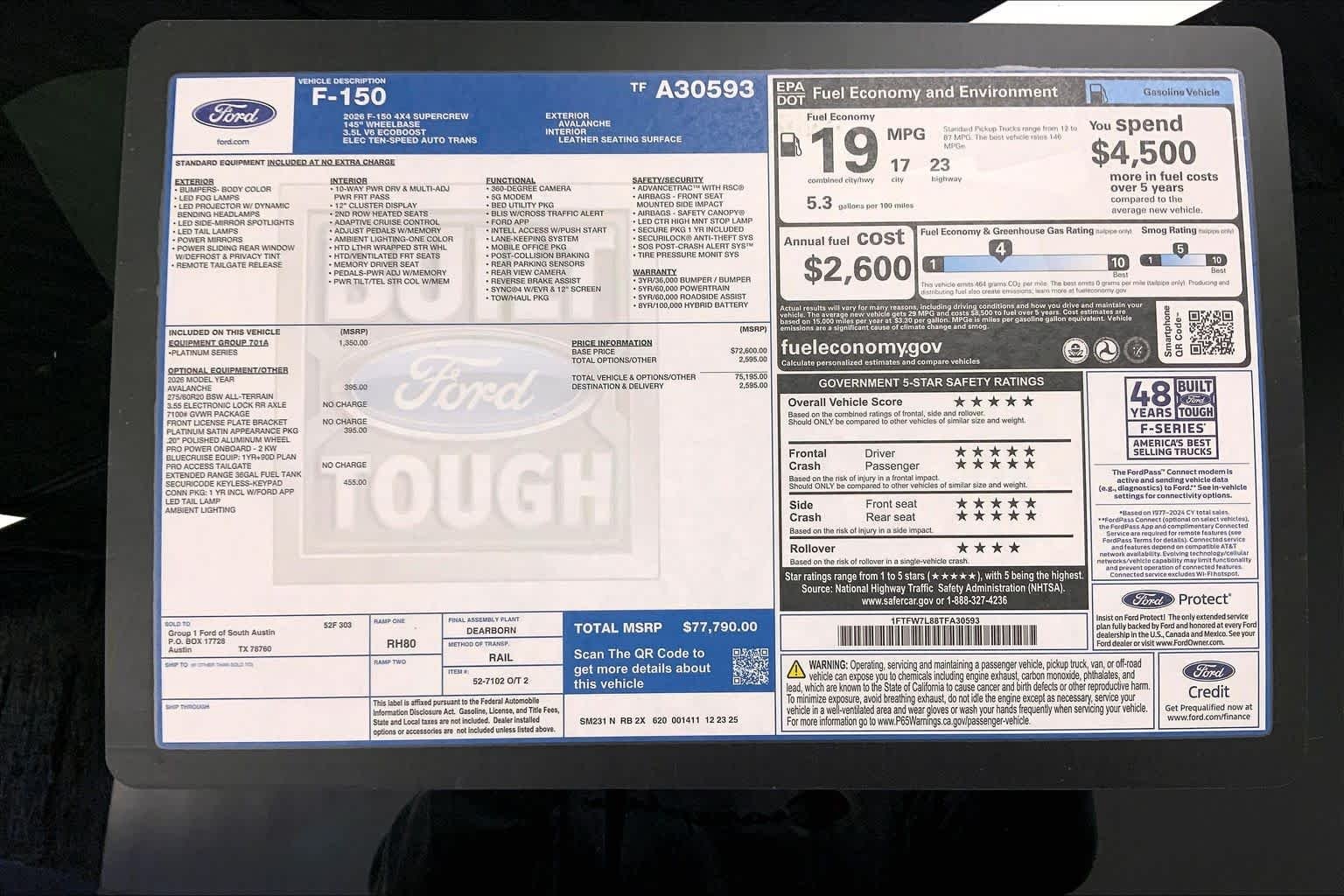 New 2026 Avalanche Ford Platinum® image 21