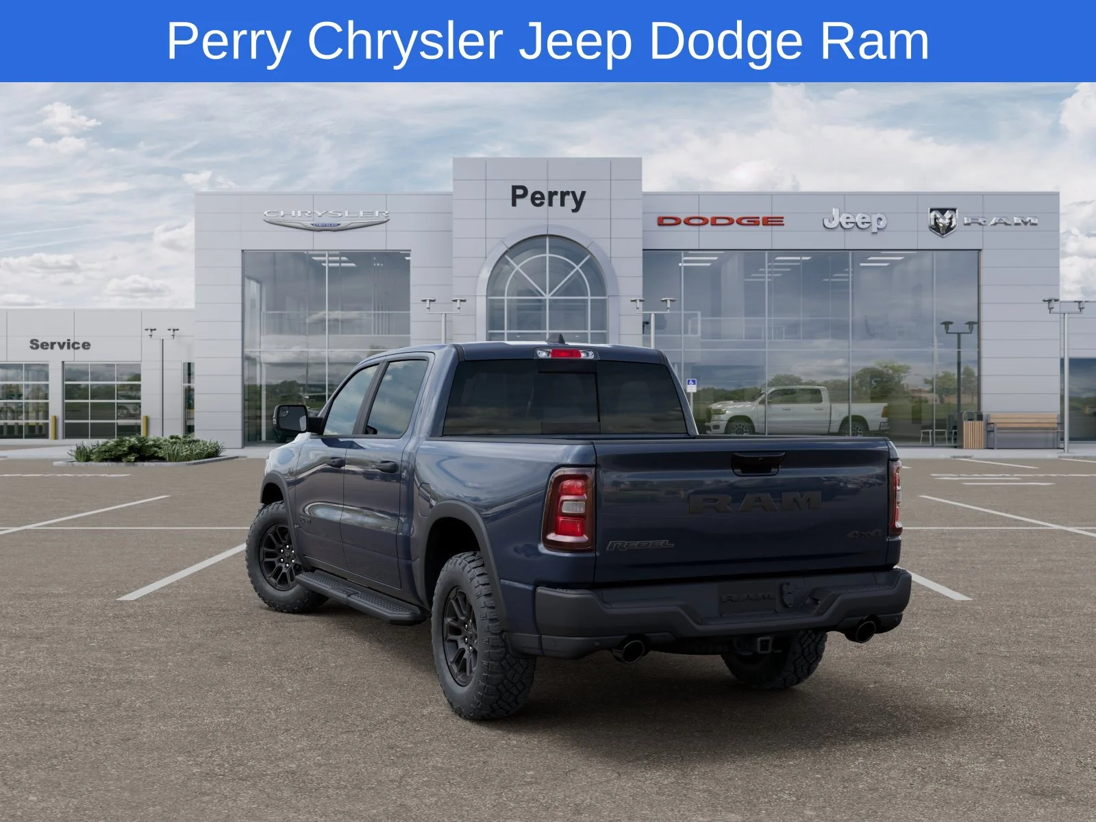 New 2027 Forged Blue Metallic Exterior Paint RAM Rebel image 4