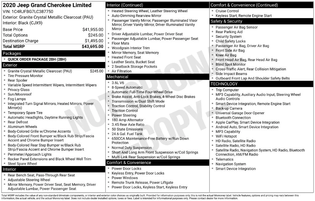 Used 2020 Gray Jeep Limited image 10