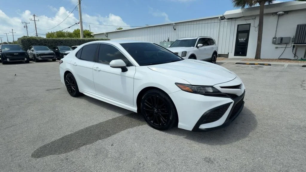 Used 2021 White Toyota SE image 2